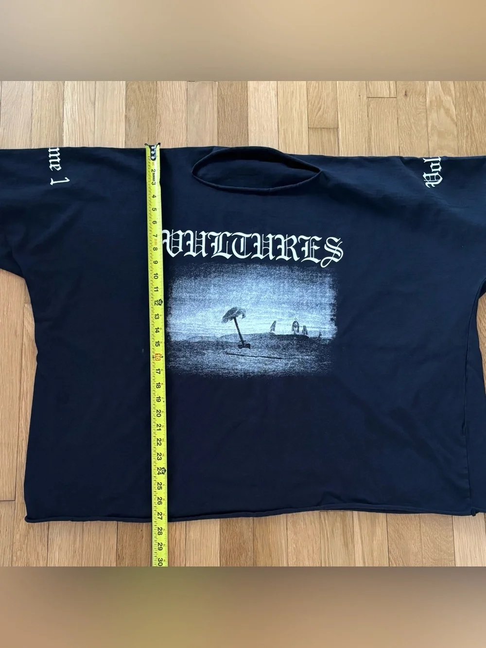 Kanye West Vultures Long Sleeve Shirt Black Size 3 YZY Ye Merch Large XL Boxy